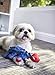goDog Dinos Spike Squeaky Plush Dog Toy, Chew Guard Technology - Blue, Small