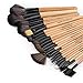 Premium Synthetic Kabuki Makeup Brush Set Cosmetics Foundation Blending Blush Eyeliner Face Powder Brush Makeup Brush Kit 24pcs (Burlywood)