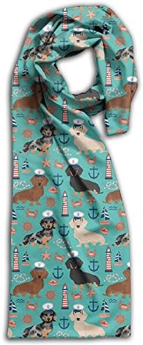 Dachshund Sailors Nautical Dog Pattern Winter Light Scarf Print Soft Warm Towel New Style Scarves Best Gift