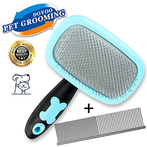 Dog Brush & Cat Brush-Dog Comb & Cat Comb, Shedding Grooming Tools - Professional Pet Grooming Brush for Small, Medium & Large Dogs and Cats, with Short to Long Hair