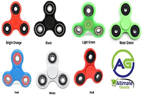 New 2017 Fidget Spinner Toy Stress Reducer | Fidget Toy With Premium Hybrid Ceramic Bearing | Adhd Fidget Toys | Smooth Surface Fidget Toy Spinner (Bright Orange/Black)