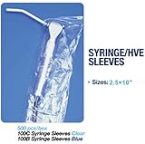 Syringe Sleeves 2.5" x 10" Poly Clear 100C, 500/Box