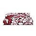 Vaulia Lightweight Microfiber Duvet Cover Set, Bohemia Exotic Patterns Design, Red/Grey Reversible Color - Queen Size