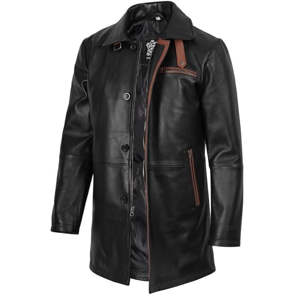 Unicorn Mens Real Leather Jacket Classic Suit Blazer Brown