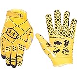 Seibertron Pro 3.0 Twelve Constellations Elite Ultra-Stick Sports Receiver Glove Football Gloves Youth (Yellow, XS)