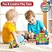 MOBIUS Toys Magnetic Blocks 66 Piece Set - Magnetic Tiles for Kids, with Strong Metallic Rivets - 3D Various Magnetic Shapes That Build - Magnet