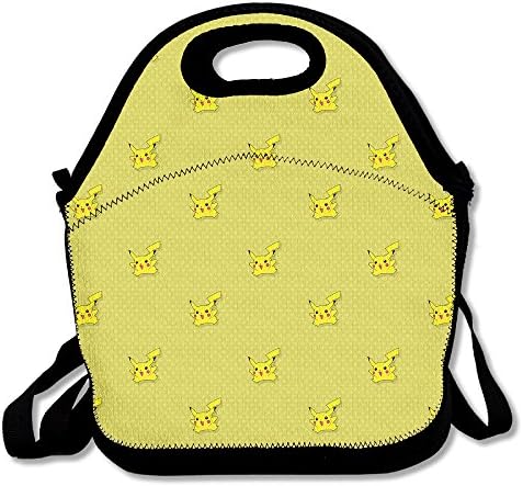 ScutLunb Lunch Bag Pikachu Wallpaper Lunch Tote Lunch Box For Women Men Kids With Adjustable Strap