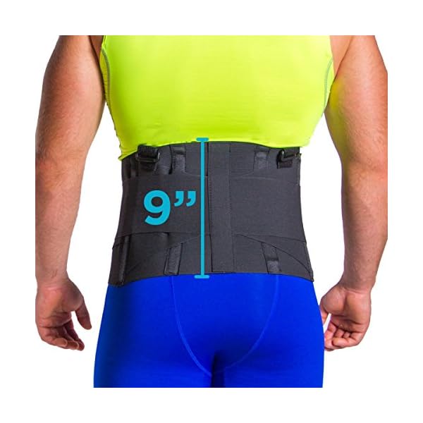 BraceAbility Industrial Work Back Brace Removable Suspender Straps