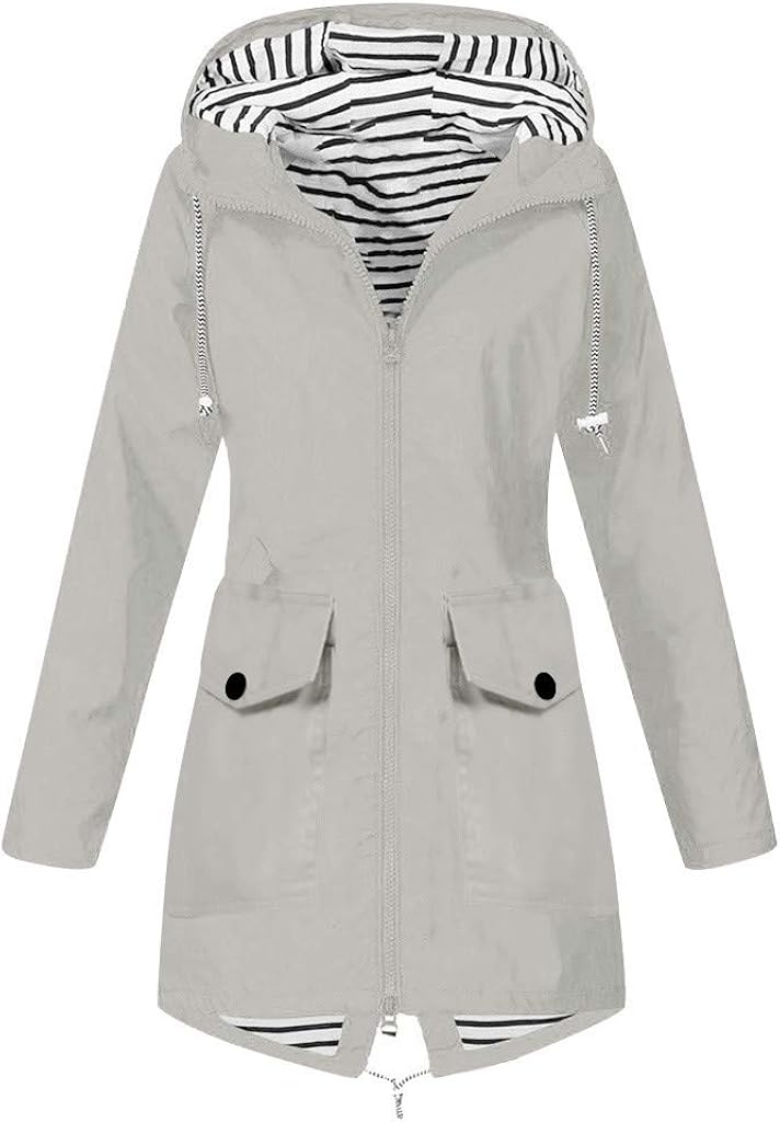 Damen Regenjacke Mit Kapuze - Wasserdicht & Winddicht - Leicht & Atmungsaktiv Für Outdoor