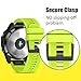 ANCOOL for Fenix 5/Fenix 6/Fenix 7 Band 22mm Silicone Watch Band for Fenix 8 Fenix E 47mm/Fenix 5 Plus/Fenix 6 Pro/Fenix 7 Pro/Forerunner 935(Green)