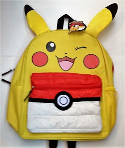 POKEMON PIKACHU BACKPACK WITH WIRED EARS FOR ADJUSTMENT