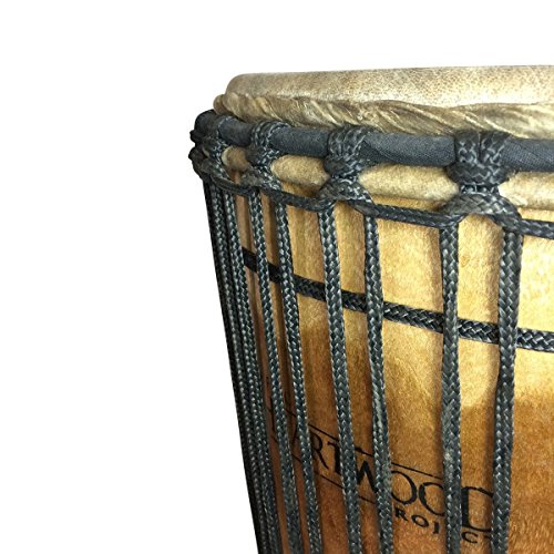 Hand-carved Djembe Drum From Africa - 14"x25" Oversize with Big Bass (Random Carving) - Thumbnail 5