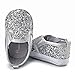 Enteer Baby Girls' Bling Loafers Shoes (3-6months, Bling)