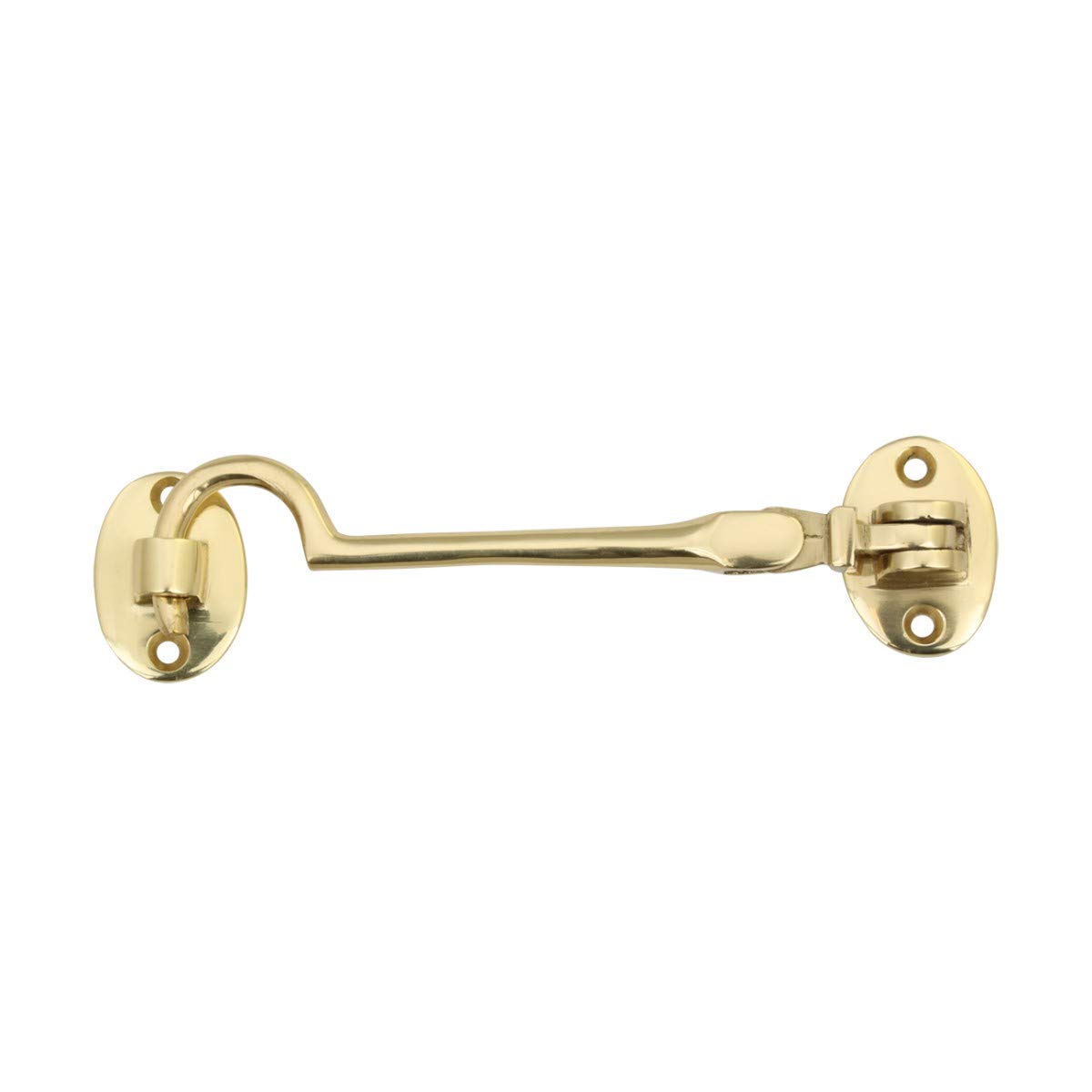 Photo 1 of Renovators Supply Manufacturing Brass Storage Hook - Swivel Style Hook and Eye Door Latch - Durable, Versatile, Easy Installation - 4 Inches