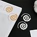 OMTBEL STOOLY Gold Earrings,Vintage Bohemian Spiral Heart Alloy Dangle Charm Unique Jewelry (Silver)