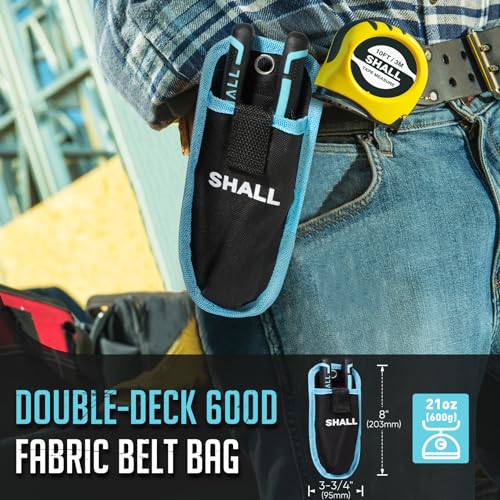 SHALL 8" Mini Bolt Cutter, Small Heavy Duty Wire Cutter, Grip Area for Pulling Nails and Grabbing Wires, More Efficient Leverage, Belt Pouch Included