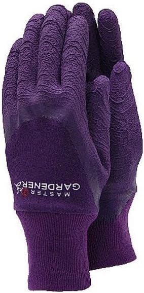 Town & Country Master Gardener Aubergine Ladies Gloves Small, Black, S (Pack of 2)
