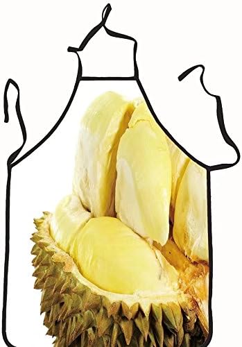 chanrancase tailored apron king of fruits durian isolated on white backg Children, unisex kitchen apron, adjustable neck for barbecue 17.7x26.6+10.2(neck) INCH
