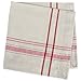 DII French Stripe Tabletop Collection Farmhouse Style Dining Table Linen Napkin Set, 20x20, Taupe/Red, 6 Piece