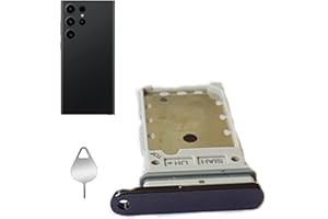 YUZHIYONG Galaxy S23 Ultra Dual SIM Card Tray Holder Slot Replacement Parts for Samsung Galaxy S23 Ultra 5G+Eject Pin (S23 Ultra/Phantom Black)