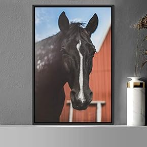 signwin Framed Canvas Wall Art Horse Animals Dramatic...