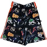 Flow Society Shot On Goal Boys Shorts - Kids Athletic - Basketball - Baseball - Hockey - Football - Lacrosse - Black