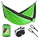 LATTCURE Outfitters Hammock Camping Double & Single with Tree Straps，Portable Parachute Nylon Hammock for Indoor Outdoor Backpacking Survival & Travel 107