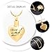 Imrsanl Cremation Jewelry for Ashes for Family Urn Necklace Pendants Ashes Keepsake Memorial Ash Jewelry for Loved Ones (Always in My Heart-Gold)
