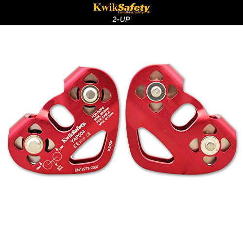 KwikSafety CRUISE | Tandem Pulley | Heavy Duty Lightweight Aluminum Alloy Climbing Gear | Min. Breaking Load 30 kN ROPE & CABLE | EN & CE Certified | High Performance Smooth Tension Zip Line System