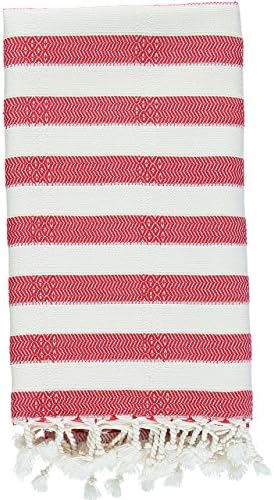 Kuru Towels - Turkish Home Towels – 80% Bamboo, 20% Cotton Premium Quality - Incredibly Soft Multipurpose Peshtemal – Great for the Bathroom, Spa, Shower, Bath, after Exercise - Acelia Red
