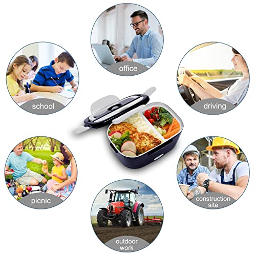 Electric Lunch Box, 60W Portable Food Warmer, Heated Lunch Boxes for