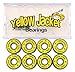 Yellow Jacket Premium Skateboard Bearings, Pro Longboard Bearings, 608, ABEC 9, Yellow Jacket (Pack of 8)