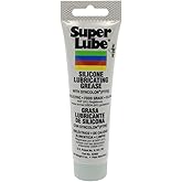 Super Lube 92003 Silicone Lubricating Grease with PTFE, 3 oz Tube, Translucent White