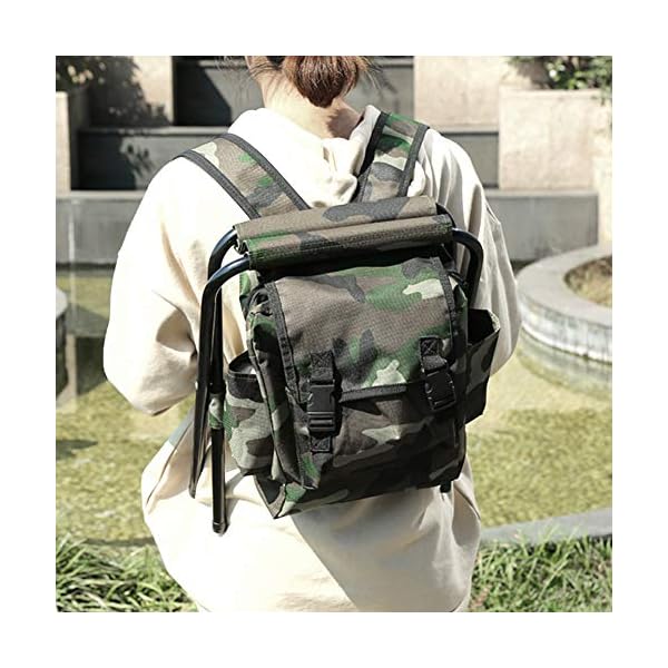 Kinnart Langlebiger Klapphocker Sitz, Angelsitz, Klapp Camping Camping Stuhl Hocker Tragbarer Rucksack Kühler Wander… – Bild 5