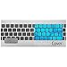 Kuzy - Circles Aqua/Blue Keyboard Silicone Cover Skin for Macbook / Macbook Pro 13, 15, 17 inches Aluminum Unibody