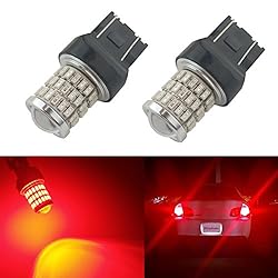 See iBrightstar Newest 9-30V Super Bright Low Power 7440 7443 T20 LED Bulbs with Projector replacement for Brake Lights,Tail Lights and Turn Signal Lights,Brilliant Red Details