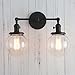 Permo Double Sconce Vintage Industrial Antique 2-lights Wall Sconces with Dual Mini 5.9