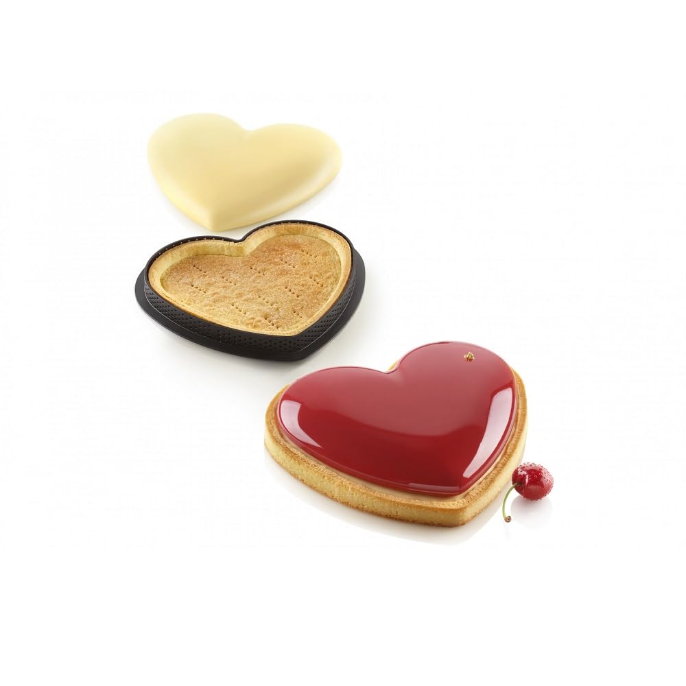 Silikomart Kit Tarte Ring Amore 205x190 Silicone Mold 7.40 Inch x 6.22 Inch x 1.02 Inch High