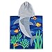 PERYOUN Child 100% Cotton Hooded Towel 24 x 48 inches (BlueShark)