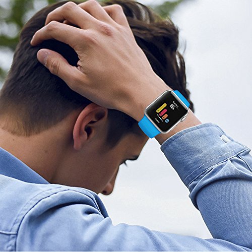 image for iGK Sport Band Compatible for Apple Watch 38mm, Soft Silicone Sport St