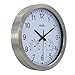 Hippih 10 Inch Silent Non-ticking Wall Clock- Metal Frame Glass Cover