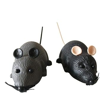 Crazy-Store Pull Mini Simulation Cartoon Mouse Lifelike Rat Cat Toys Funny Trick Toys