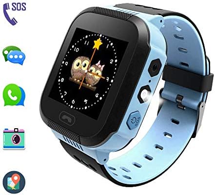 Kids Smart Watches, Kids Watches with GPS for Boys, Children Tracker Watches, Featuring Real Time Positioning/SOS Emergency Alarm/Voice Messages, Kids Wrist Watches, The Best Birthday Gifts Ever(Blue