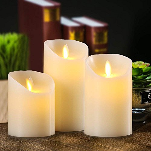 Autbye Rechargeable Flameless Candles, LED Flickering Candles Tealights