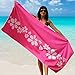 Tuvizo Beach Towel - Microfiber Quick Dry Sand Free Oversized Towels with Travel Bag 71 x 31” (Fuschia)