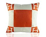 ME COO® H pillow case Logo H Letter Cartoon Classical Geometric Lattice Blend Cushion cases Throw Pillowcase Pillow cover for Sofa Bed 45cm*45cm (ME-BZX-9)