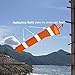 CrocSee Outdoor Orange Rip-Stop Windsock Wind Sock Windsocks Indicator with Reflective Belts Length(60