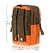 LingAo Tactical Molle Pouch EDC Utility Gadget Belt Waist Bag, Camping Hiking Outdoor Gear Cell Phone Holster Holder for iPhone 6/6S (Orange)