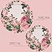 PartyFun 100PCS Party Paper Goods for Adults Mother's Birthday Party for Women Includes Disposable Plates, Cups, Napkins, For Tea Party, Weddings, Birthdays, Baby Shower and Anniversary, for 25 Guests