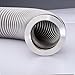 Bellows Hose Metal KF-25,ISO-KF Flange Size NW-25, 304 Stainless Steel, Vacuum Corrugated Bellows Pipe Tube(600 mm/23.62 inch)